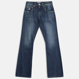 Low Rise Twisted Seam Jeans In Mid Blue Tint