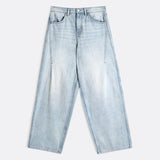 Low Slung Roomy Jeans in Breeze Blue Wash