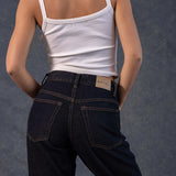 Mid Rise Awkward Parallel Jeans in Indigo