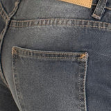 Low Rise Parallel Jeans in Grey Used Bleach