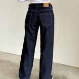 Low Rise Parallel Jeans in Indigo