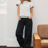 Low Rise Roomy Jeans in Rinse Black