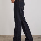 Low Rise Twisted Seam Jeans in Indigo