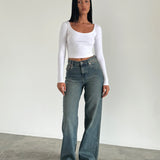 Parallel Jeans in Brown and Blue Acid