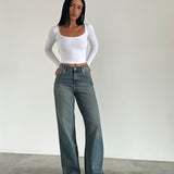 Parallel Jeans in Brown and Blue Acid