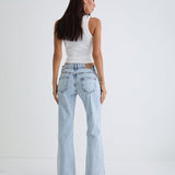 Rigid Low Rise Flare Jeans in 80s Light Wash