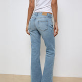 Rigid Low Rise Flare Jeans in Bright Blue Used