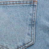 Rigid Low Rise Flare Jeans in Bright Blue Used
