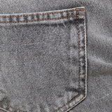 Rigid Low Rise Flare Jeans in Grey Wash