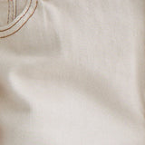 Rigid Low Rise Flare Jeans in Off White