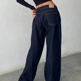 Roomy Extra Wide Low Rise Jeans in Indigo