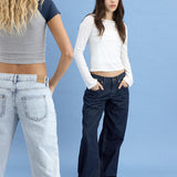 Roomy Extra Wide Low Rise Jeans in Indigo