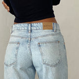 Roomy Extra Wide Low Rise Jeans in Extreme Light Blue Wash