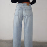 Roomy Extra Wide Low Rise Jeans in Extreme Light Blue Wash