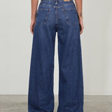 Roomy Extra Wide Low Rise Jeans in Mid Blue Used
