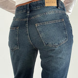 Rigid Low Rise Flare Jeans in Dark Vintage