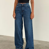 Roomy Extra Wide Jeans in Mid Blue Used