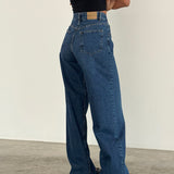 Roomy Extra Wide Jeans in Mid Blue Used