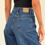 Roomy Extra Wide Jeans in Mid Blue Used