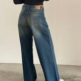 Roomy Extra Wide Low Rise Jeans in Dark Vintage