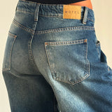 Roomy Extra Wide Low Rise Jeans in Dark Vintage