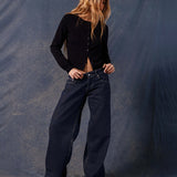 Roomy Extra Wide Low Rise Jeans in Indigo