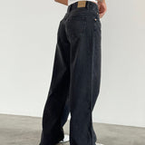 Roomy Extra Wide Low Rise Jeans in Washed Black