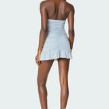 Gaia Gathered Mini Dress
