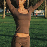 Hayden Square Neck Long Sleeve Top