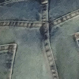 Roomy Extra Wide Low Rise Jeans in Extreme Blue Green