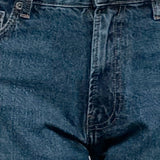 Mid Rise Slim Parallel Jeans in Mid Blue Used