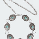 Turquoise Gem Pendant Belt