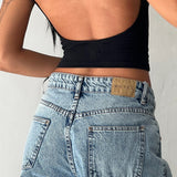 Roomy Extra Wide Low Rise Jeans in Vintage Blue Wash