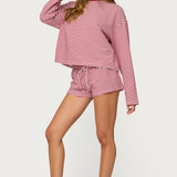 Jainee Striped Drawstring Shorts