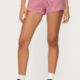 Jainee Striped Drawstring Shorts