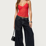Eira Sheer Lace Tank Top