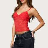 Eira Sheer Lace Tank Top