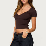 Theresa V Neck Knit Top