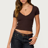 Theresa V Neck Knit Top