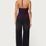 Lorenna Split Front Halter Top