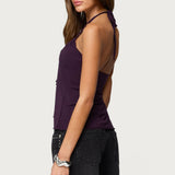 Lorenna Split Front Halter Top