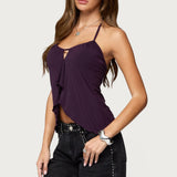 Lorenna Split Front Halter Top