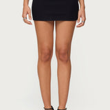 Havana Grommet Ribbed Foldover Mini Skort